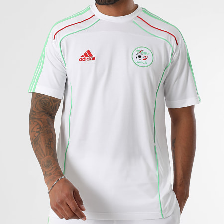 Adidas Sportswear - Ensemble Tee Shirt Et Pantalon Jogging A Bandes Algérie JE5345 JE5342 Blanc